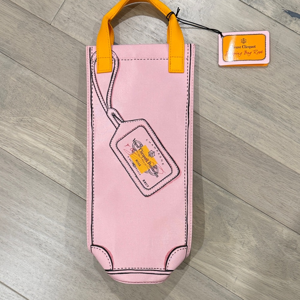 Veuve Clicquot Pink and Orange Wine Tote